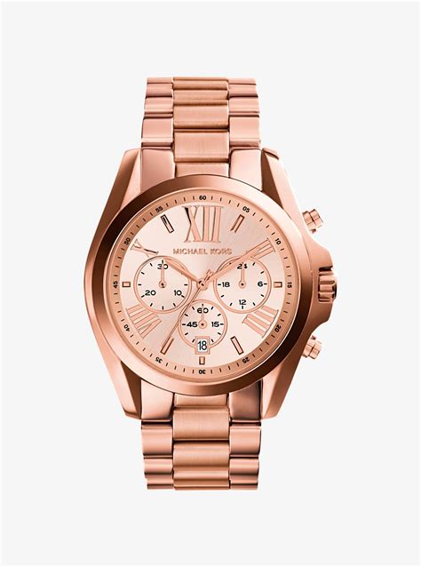 michael kors oversized watch rose gold|mk rose gold watch sale.